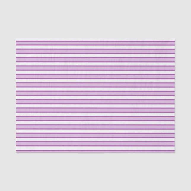 Papel De Seda Listras violetas, brancas e roxas (Frente )