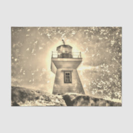 Papel De Seda Litoral Russo do Oceano Náutico Sepia