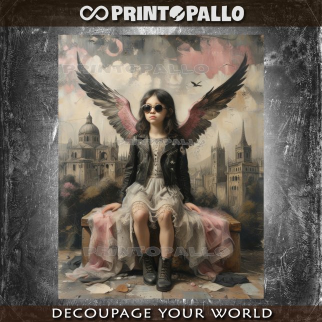 Papel De Seda Little city angel child in Italy -  (Criador carregado)