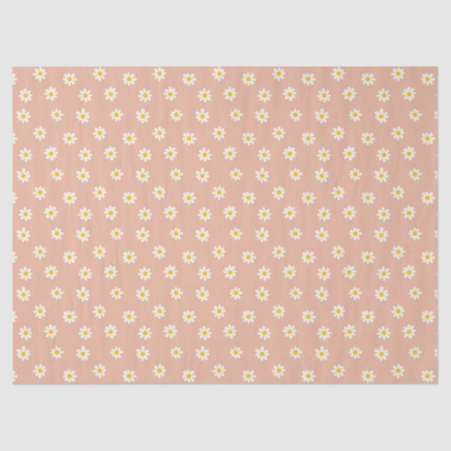 Papel De Seda Little Daisies - dusty apricot  (Frente )