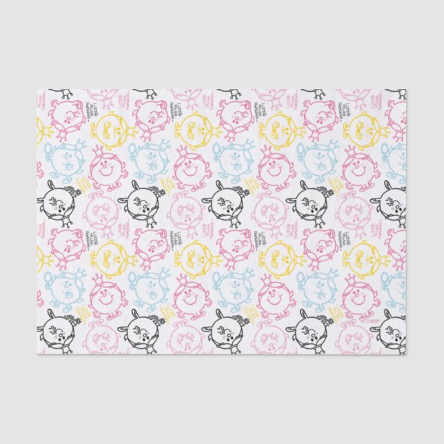 Papel De Seda Little Miss Princesa | Padrão de Pastéis Bonito (Frente )