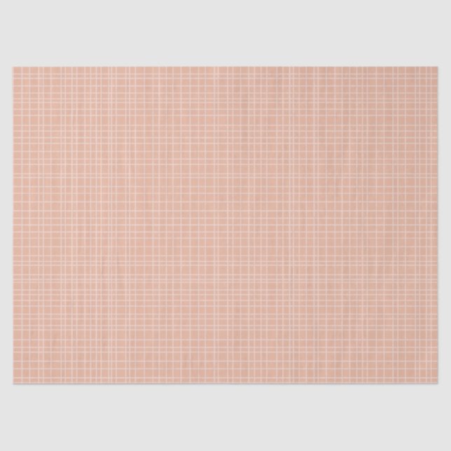 Papel De Seda Little One Hand Drawn Grid - dusty apricot (Frente )