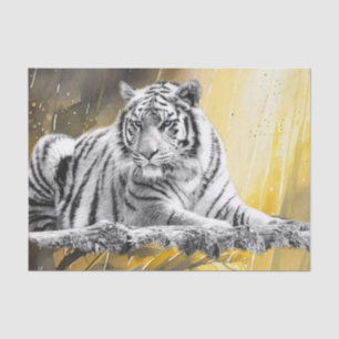 Papel De Seda Livro Branco Bengal Tiger