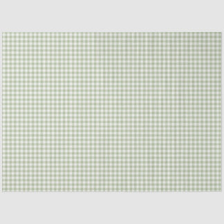 Papel De Seda Livro Branco sobre os padrões de Gingham da Sage G