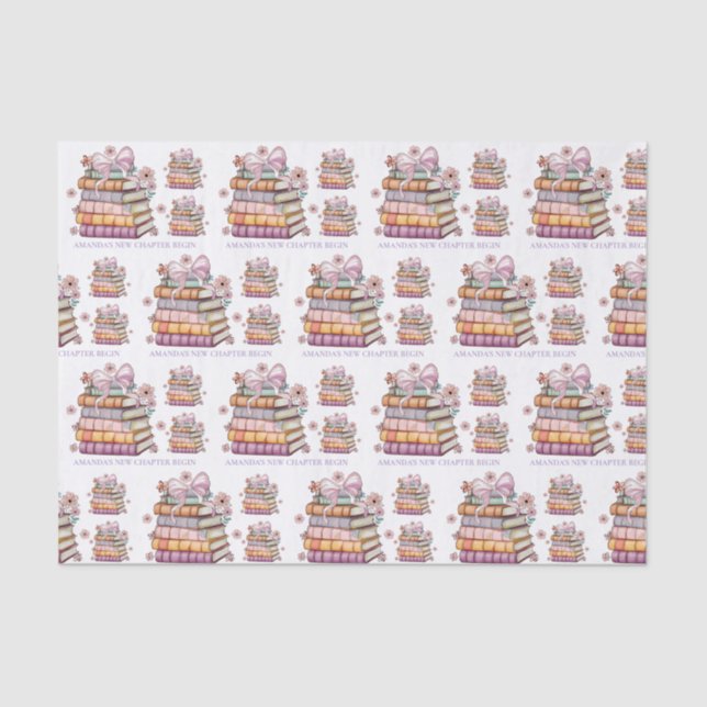 Papel De Seda Livro de Histórias de um Novo Capítulo Chá de Noiv (Frente )