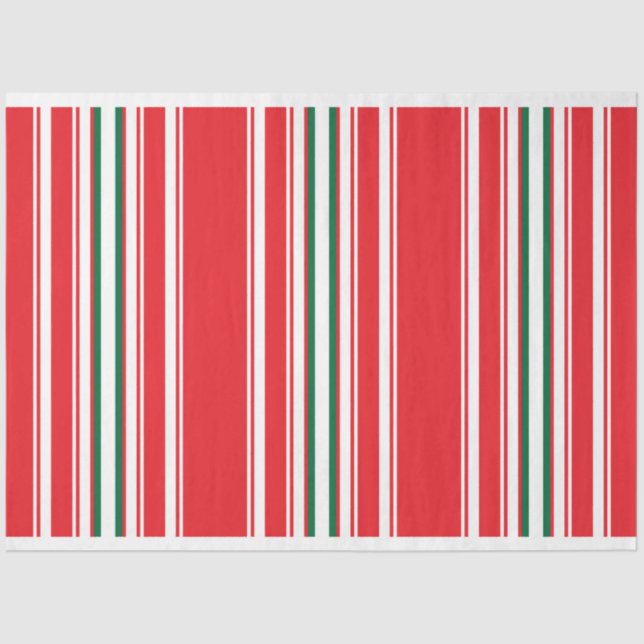 Papel De Seda Livro de Tecidos Red and Green Strips (Frente )