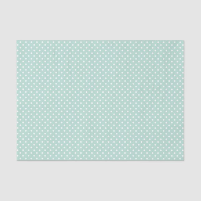 Papel De Seda Livro de Tecidos Verde e Polkadots Brancos (Frente )