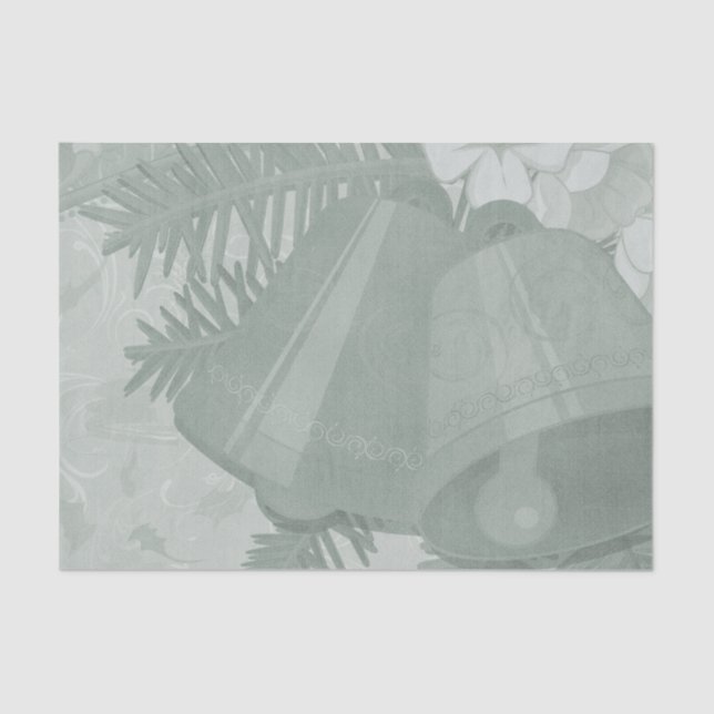 Papel De Seda Livro Verde Decorativo de Cintos de Natal Verde (Frente )