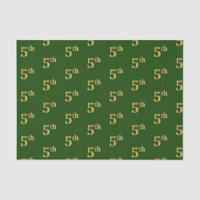 Papel De Seda Livro Verde, Faux Dourado 5 (Quinto) (Frente )