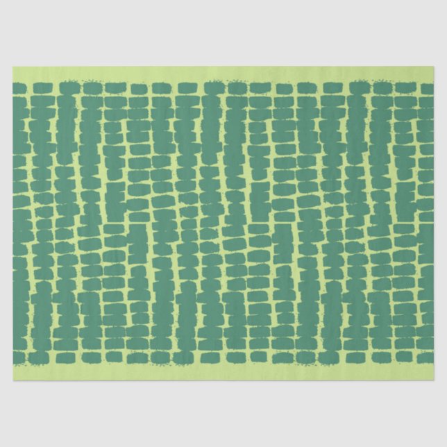 Papel De Seda Livro Verde Painterly Brushstrokes (Frente )