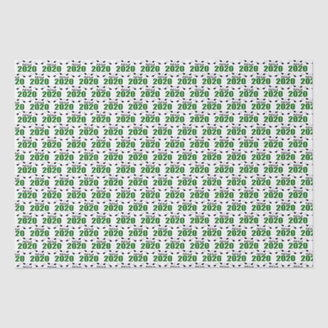 Papel De Seda Livro Verde sobre a graduação do PhD Formando 2020 (Frente )
