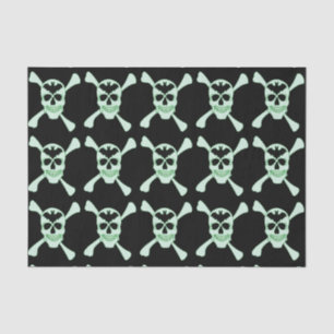 Papel De Seda Livro Verde Sobre O Crânio E Os Tecidos Crossbones
