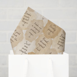Papel De Seda Livros de Creme Inspiradores Magia