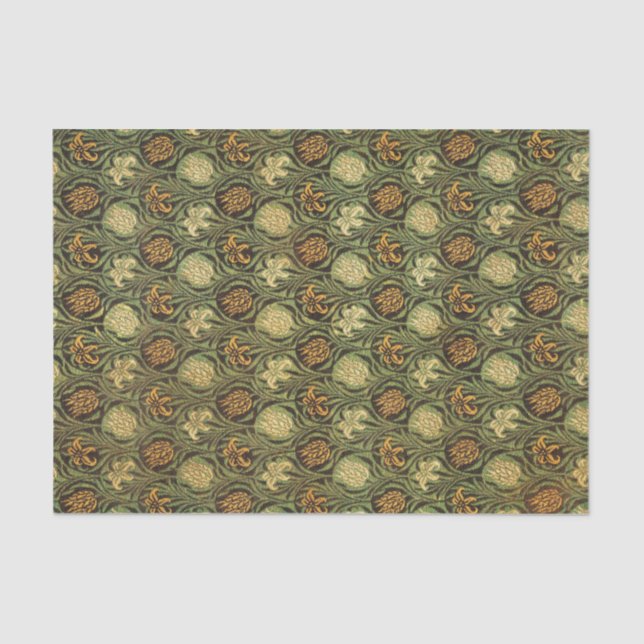 Papel De Seda LIXES VERDES WILLIAM MORRIS Tissue Paper (Frente )