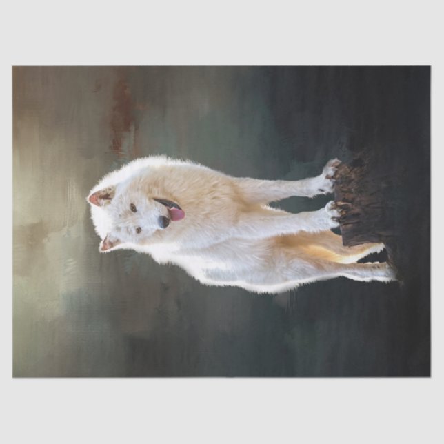 Papel De Seda Lobo-ártico (Frente )