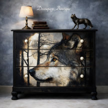 Lobo Perfil Decoupage Luar