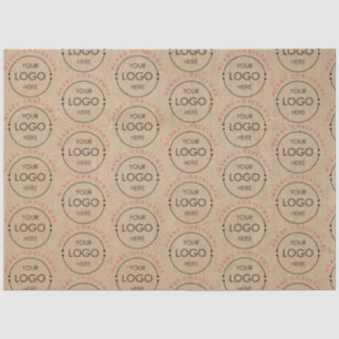 Papel De Seda Logotipo comercial personalizado da Kraft de Natal