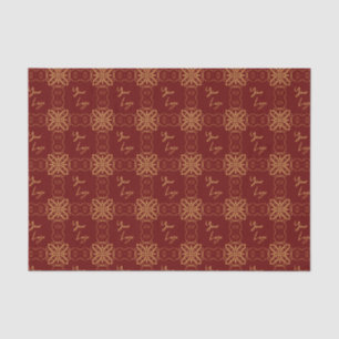 Papel De Seda Logotipo de Negócios Personalizado de Padrão Verme