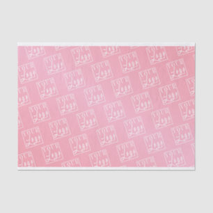Papel De Seda Logotipo Personalizado Cor-de-Rosa Gradiente