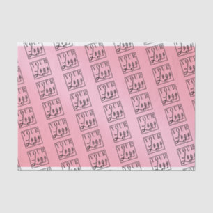 Papel De Seda Logotipo Personalizado Cor-de-Rosa Gradiente