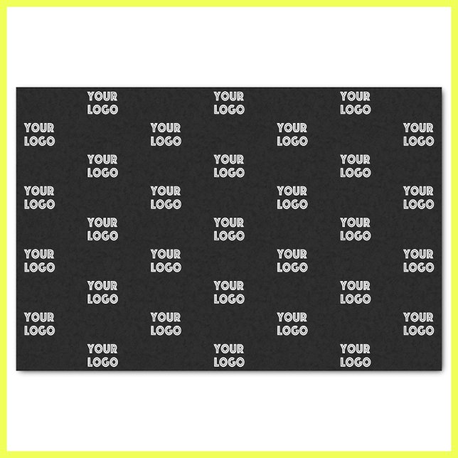 Papel De Seda Logotipo simples de repetição | Preto (Criador carregado)