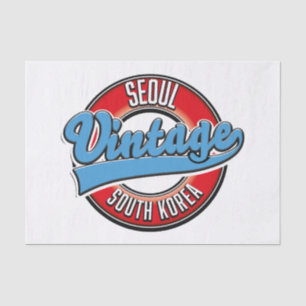 Papel De Seda logotipo vintage Seul Coreia do Sul