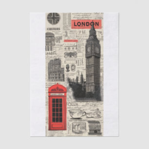 Papel De Seda Londres Vintage