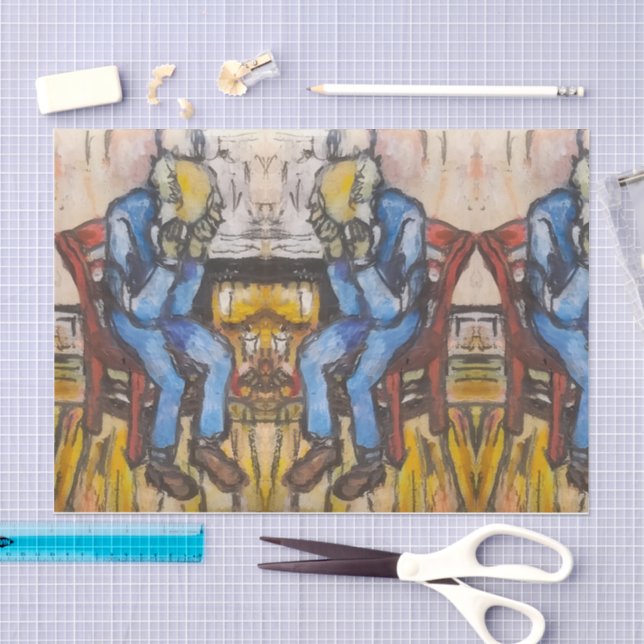 Papel De Seda Longa Caminhada para Casa (Arte )