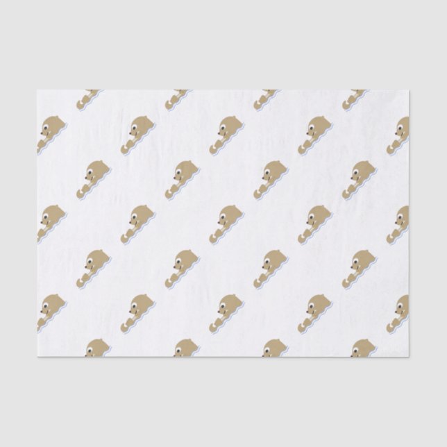 Papel De Seda Lontra Flutuante Custa (Frente )