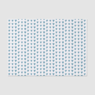 Papel De Seda Love Hearts Blue Watercolor Party