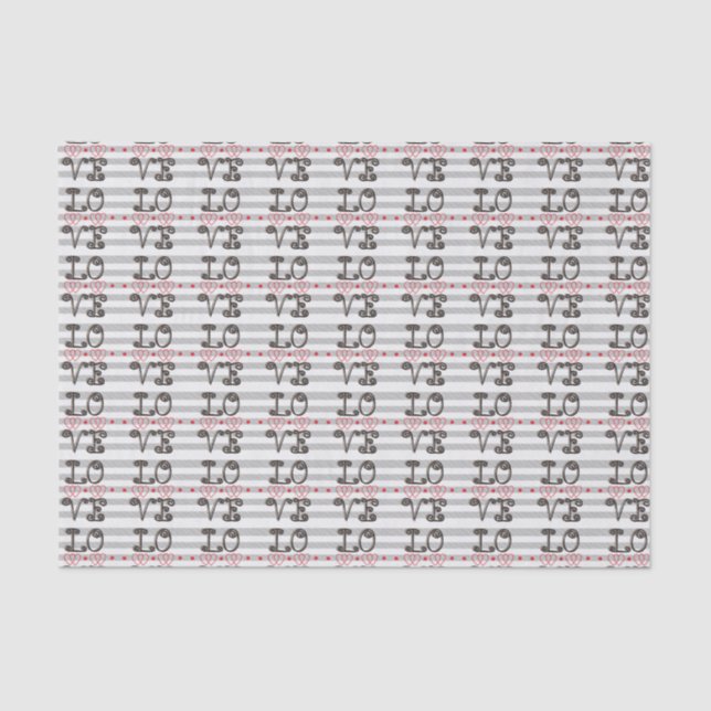 Papel De Seda Love Infinity Times Infinity Padrão Tissue Paper (Frente )