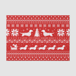 Papel De Seda Love Joy Peace Wiener Dogs | Dachshances Natal