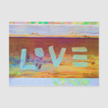 Love Retro Hippy Brown Green Country Art