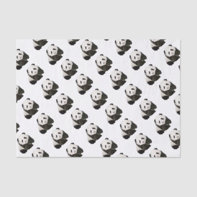 Papel De Seda Low Poly Panda (Frente )