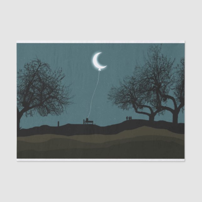 Papel De Seda Lua Balão (Frente )