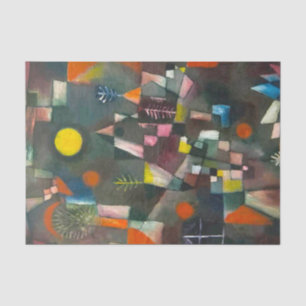 Papel De Seda Lua cheia por Paul Klee, Abstrato Art