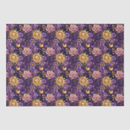 Papel De Seda Lua e estrelas planas plurais, roxas