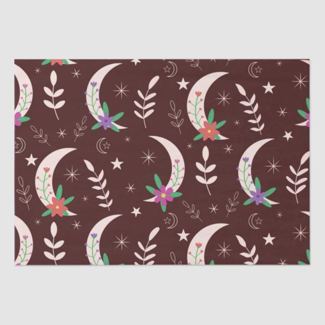 Papel De Seda Lua floral de Magical Boho (Frente )