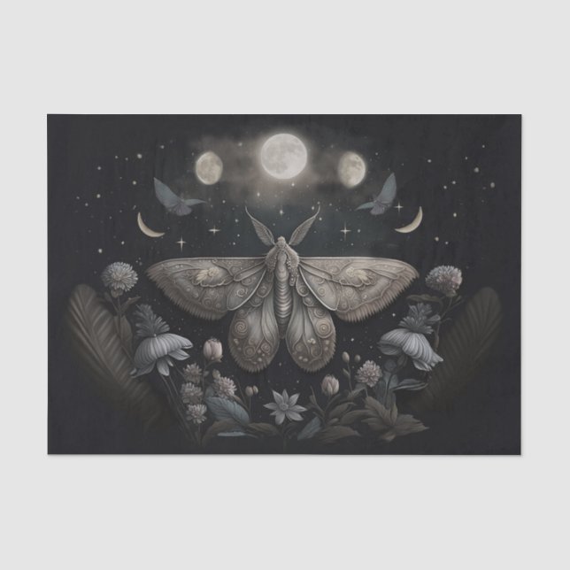 Papel De Seda Lua Flutuante de Michelle, Mariposa Prateada (Frente )