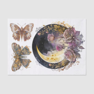 Papel De Seda Lua gótica e steampunk 1 Arte para a Decoupage