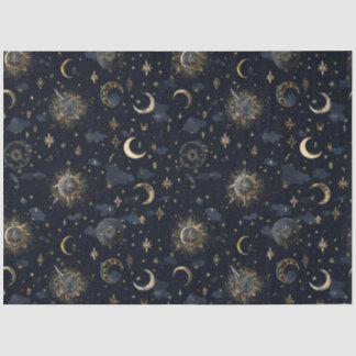 Papel de Seda Luas e Estrelas Celestiais