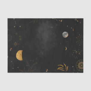 Papel De Seda Luas estrelas constelação profunda noite céu decou
