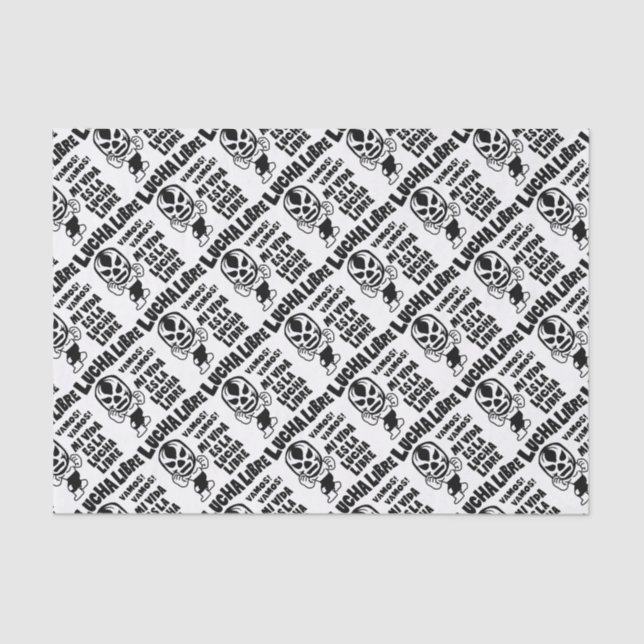 Papel De Seda LUCHA LIBRE#51mono (Frente )