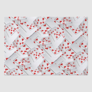 Papel De Seda Lucky Sevens Diamantes E Cartões De Poker,