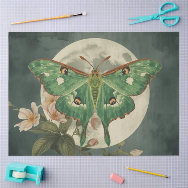 Papel De Seda Luna Moth ConservatoryvBotanicals (Arte )