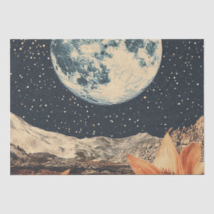 Papel De Seda Lunar Bloom Over Sandy Peaks
