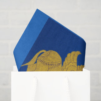 Papel De Seda Lustre Candeeiro Real Azul Ouro Pegasus