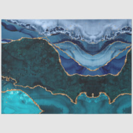 Papel De Seda Lux Peacock Agate & Dourado