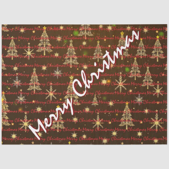 Papel De Seda Luxo de Natal Árvores de Natal Festivas (Frente )