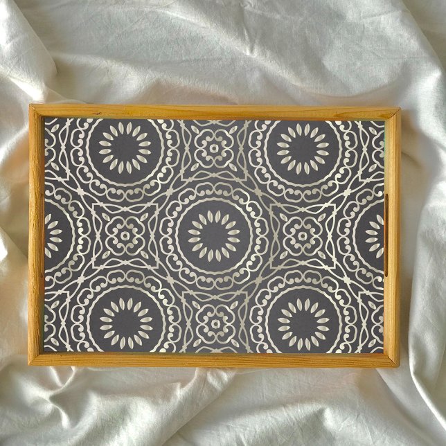 Papel De Seda Luxo Elegante Chic Falso Ouro E Arabesco Preto (Criador carregado)